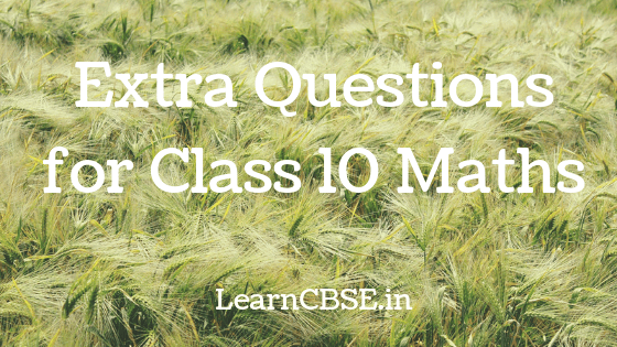 Extra Questions for Class 10 Maths – CBSE Revision Notes