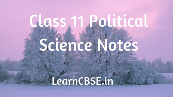 Secularism Class 11 Notes