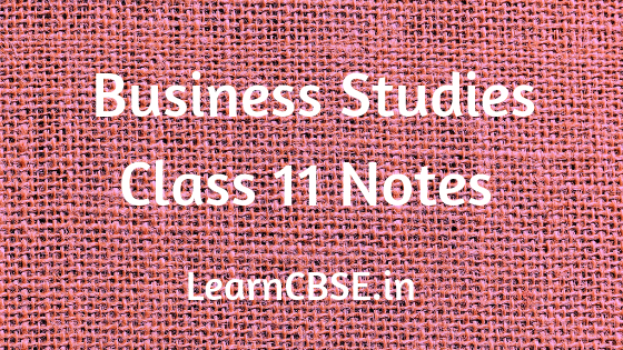 Business Studies Class 11 Notes Chapter 1