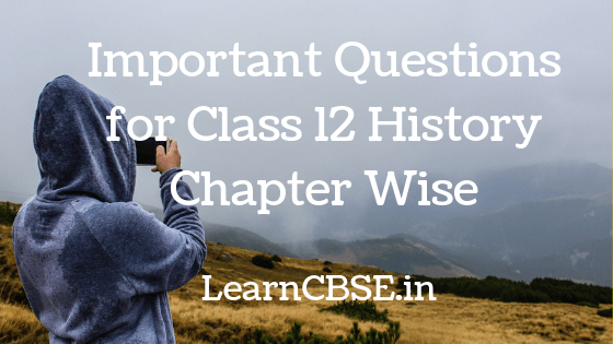 Important Questions For Class 12 History Chapter 3